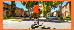 jaecoo x6 electric scooter with removable battery for big kid 12+,16 miles range,350w motor &15.5 mph top speed,double braking,portable triple folding e scooter for commuting outdoor 5.5" solid tires