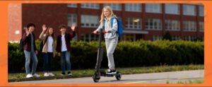jaecoo x6 electric scooter with removable battery for big kid 12+,16 miles range,350w motor &15.5 mph top speed,double braking,portable triple folding e scooter for commuting outdoor 5.5" solid tires