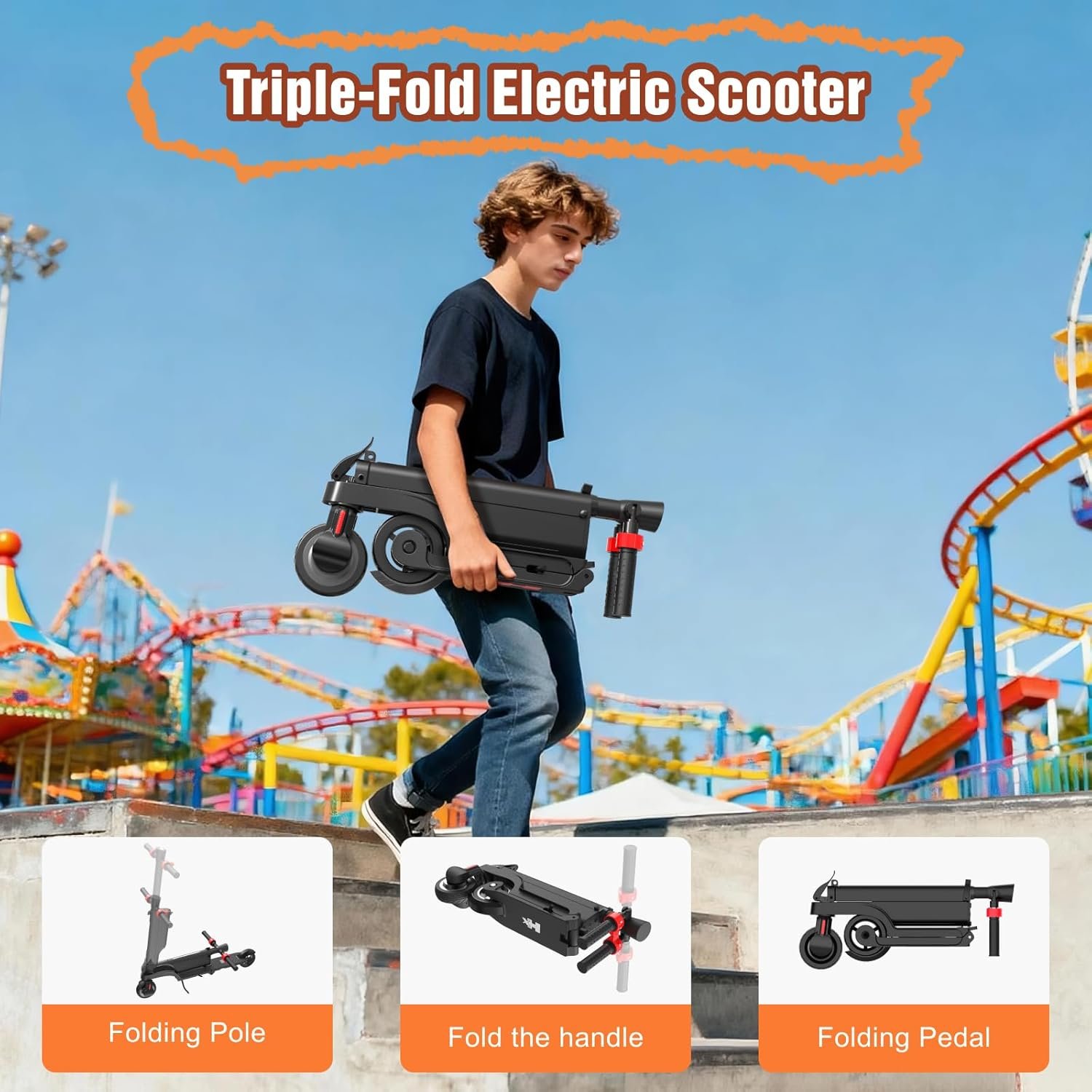 jaecoo x6 electric scooter with removable battery for big kid 12+,16 miles range,350w motor &15.5 mph top speed,double braking,portable triple folding e scooter for commuting outdoor 5.5" solid tires jaecoo x6 electric scooter with removable battery for big kid 12+,16 miles range,350w motor &15.5 mph top speed,double braking,portable triple folding e scooter for commuting outdoor 5.5" solid tires