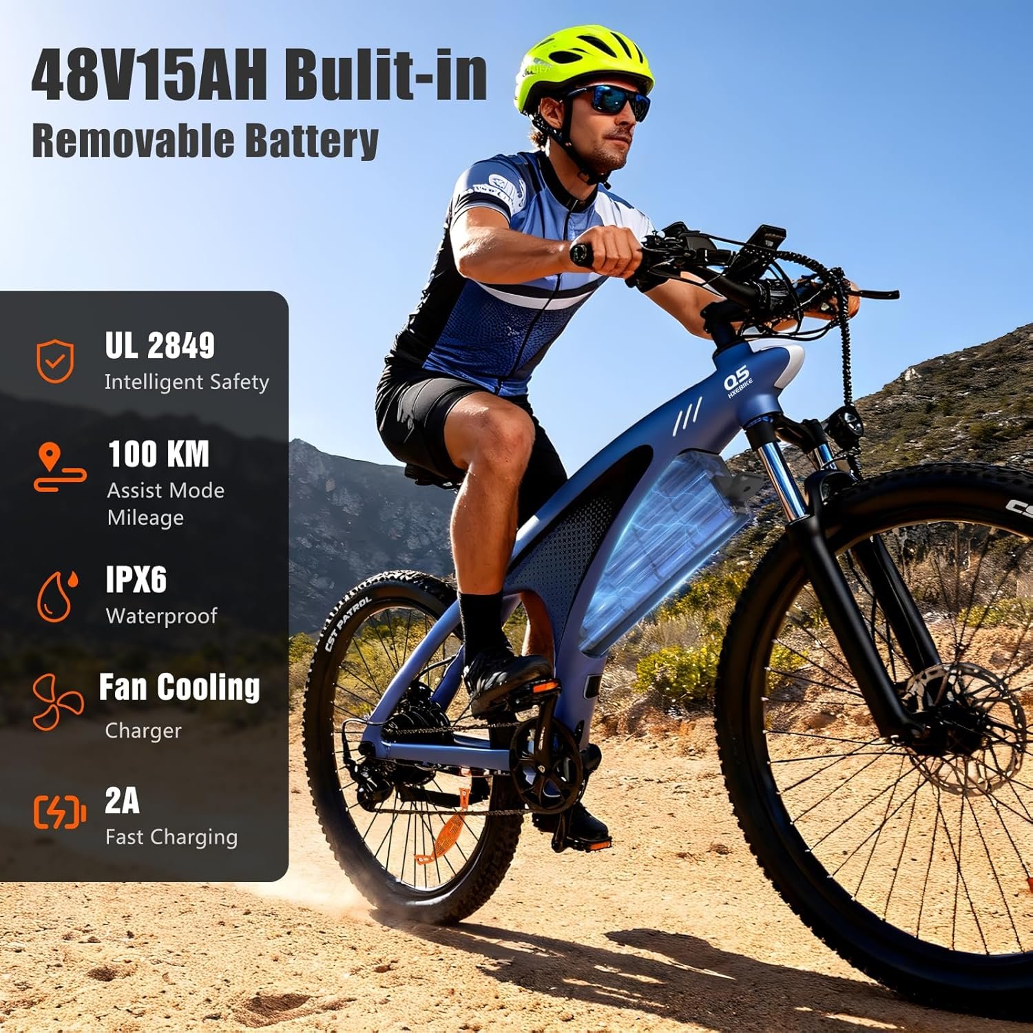 q5 electric mountain bike for adult,27.5"x2.25" e bicycle with rgb display,48v/15ah fast charge removable battery,front shock absorber,7 speed gears&45 80km range,off road communting ebike q5 electric mountain bike for adult,27.5"x2.25" e bicycle with rgb display,48v/15ah fast charge removable battery,front shock absorber,7 speed gears&45 80km range,off road communting ebike