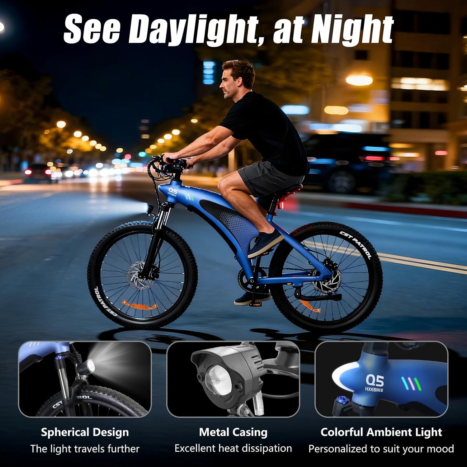 q5 electric mountain bike for adult,27.5"x2.25" e bicycle with rgb display,48v/15ah fast charge removable battery,front shock absorber,7 speed gears&45 80km range,off road communting ebike q5 electric mountain bike for adult,27.5"x2.25" e bicycle with rgb display,48v/15ah fast charge removable battery,front shock absorber,7 speed gears&45 80km range,off road communting ebike