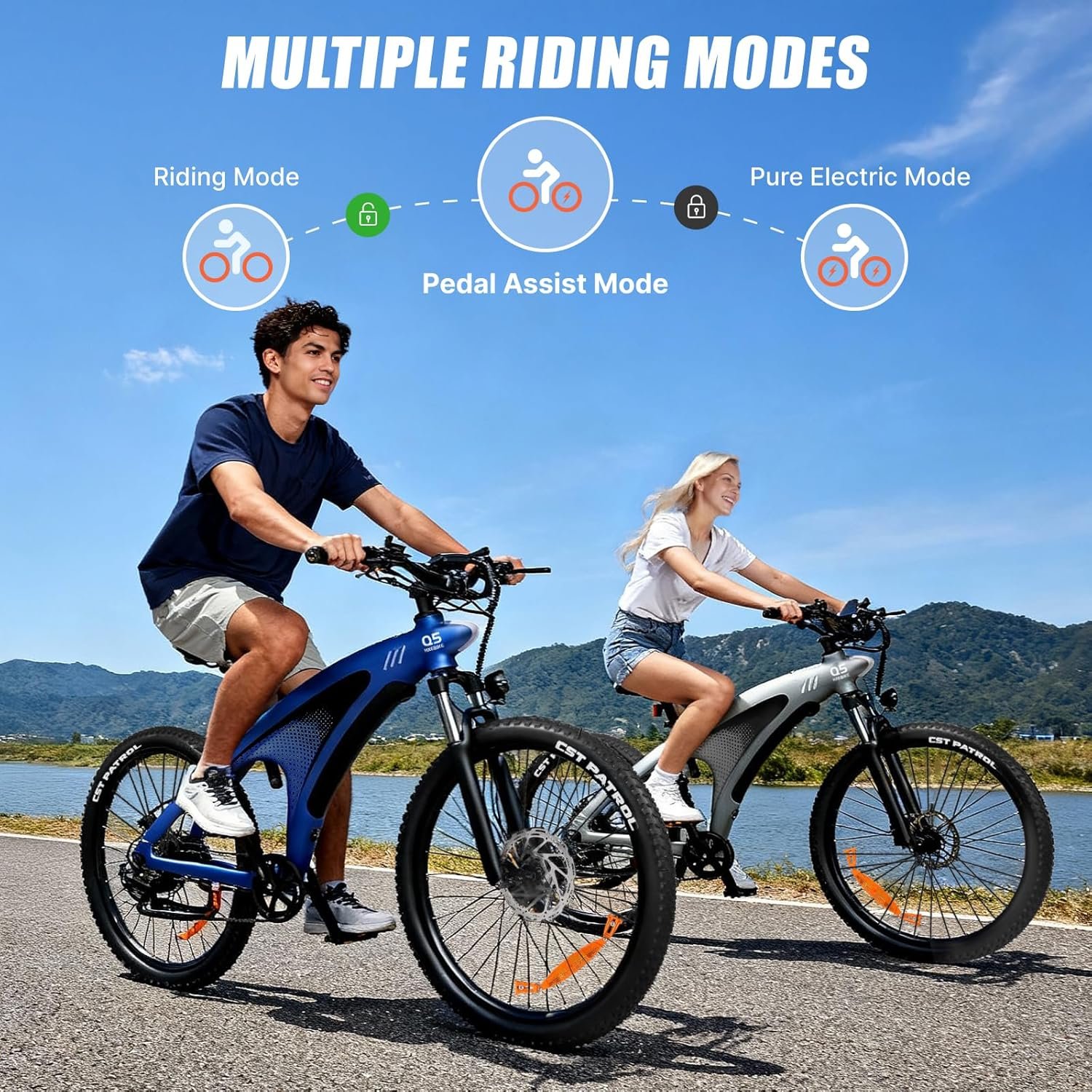 q5 electric mountain bike for adult,27.5"x2.25" e bicycle with rgb display,48v/15ah fast charge removable battery,front shock absorber,7 speed gears&45 80km range,off road communting ebike q5 electric mountain bike for adult,27.5"x2.25" e bicycle with rgb display,48v/15ah fast charge removable battery,front shock absorber,7 speed gears&45 80km range,off road communting ebike
