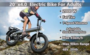 Jaecoo Q3 Electric Bike for Adult jaecoo q3 electric bike for adult,20" handlebar folding electric bicycle with lcd display,48v/20ah fast charge removable battery,front shock absorber,7 speed gears&55 65km range,3 modes all terrain ebike